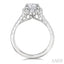 Round Shape Semi-Mount Halo Diamond Engagement Ring