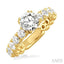 Round Shape Semi-Mount Diamond Engagement Ring