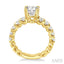 Round Shape Semi-Mount Diamond Engagement Ring