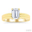 Emerald Shape Semi-Mount Diamond Engagement Ring