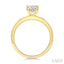 Round Shape Semi-Mount Diamond Engagement Ring