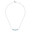 Bujukan Sterling Silver Blue Topaz Bar Necklace