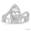 Marquise Shape Semi-Mount Halo Diamond Engagement Ring