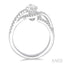 Marquise Shape Semi-Mount Halo Diamond Engagement Ring