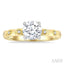 Round Shape Semi-Mount Diamond Engagement Ring