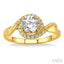 Round Shape Halo Diamond Engagement Ring