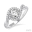 Round Shape Semi-Mount Halo Diamond Engagement Ring