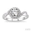 Round Shape Semi-Mount Halo Diamond Engagement Ring