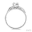 Round Shape Semi-Mount Halo Diamond Engagement Ring
