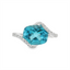 Blue Topaz & Diamond Fashion Ring