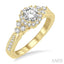 Round Shape Halo Diamond Engagement Ring