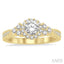 Round Shape Halo Diamond Engagement Ring