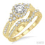 Round Shape Halo Diamond Wedding Set