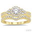 Round Shape Halo Diamond Wedding Set