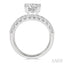 Round Shape Semi-Mount Diamond Engagement Ring