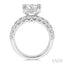 Round Shape Semi-Mount Diamond Engagement Ring