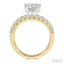 Round Shape Semi-Mount Diamond Engagement Ring