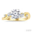 Round Shape Semi-Mount Diamond Engagement Ring