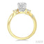 Round Shape Semi-Mount Diamond Engagement Ring