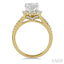 Cushion Shape Semi-Mount Halo Diamond Engagement Ring