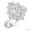 Marquise Shape Semi-Mount Halo Diamond Engagement Ring