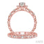 Round Shape Halo Diamond Wedding Set