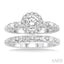 Round Shape Halo Diamond Wedding Set