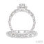 Round Shape Halo Diamond Wedding Set