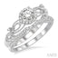 Round Shape Halo Diamond Wedding Set