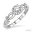 Round Shape Halo Diamond Engagement Ring