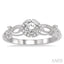 Round Shape Halo Diamond Engagement Ring