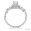 Round Shape Halo Diamond Engagement Ring