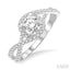 Round Shape Halo Diamond Engagement Ring