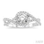 Round Shape Halo Diamond Engagement Ring