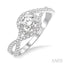 Round Shape Halo Diamond Engagement Ring