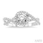 Round Shape Halo Diamond Engagement Ring