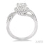 Round Shape Semi-Mount Halo Diamond Engagement Ring