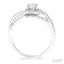 Round Shape Semi-Mount Halo Diamond Engagement Ring