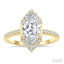 Marquise Shape Semi-Mount Diamond Engagement Ring