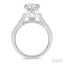 Round Shape Semi-Mount Diamond Engagement Ring