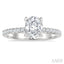 Oval Shape Semi-Mount Diamond Engagement Ring