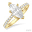 Marquise Shape Semi-Mount Diamond Engagement Ring