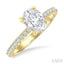 Oval Shape Semi-Mount Diamond Engagement Ring