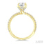 Oval Shape Semi-Mount Diamond Engagement Ring