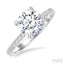 Round Shape Semi-Mount Diamond Engagement Ring