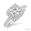 Princess Shape Semi-Mount Halo Diamond Engagement Ring