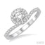 Round Shape Halo Diamond Engagement Ring