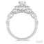 Emerald Shape Semi-Mount Halo Diamond Engagement Ring