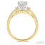 Round Shape Semi-Mount Diamond Engagement Ring