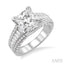 Princess Shape Semi-Mount Diamond Engagement Ring